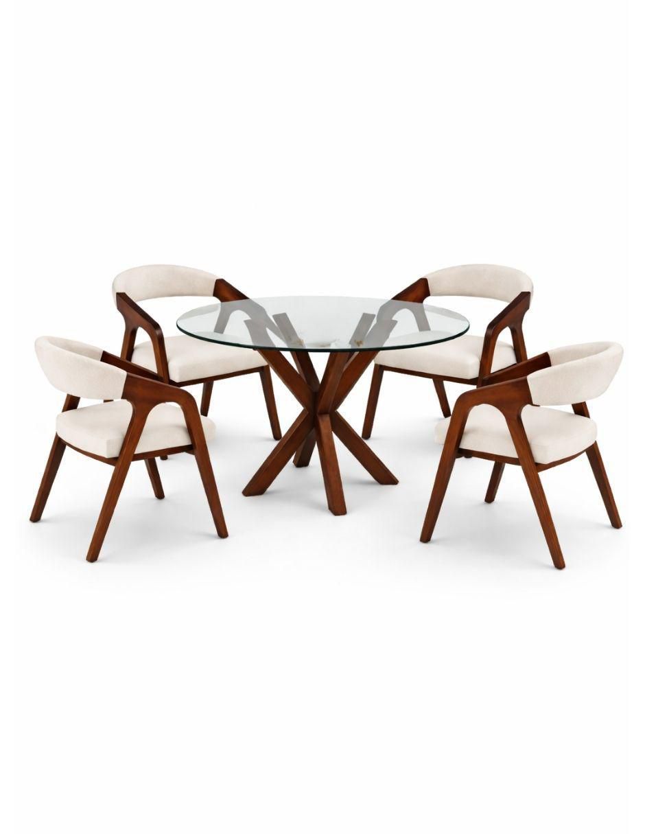 Comedor Alba para 4 personas de cristal templado Comedor Alba para 4 personas de cristal templado