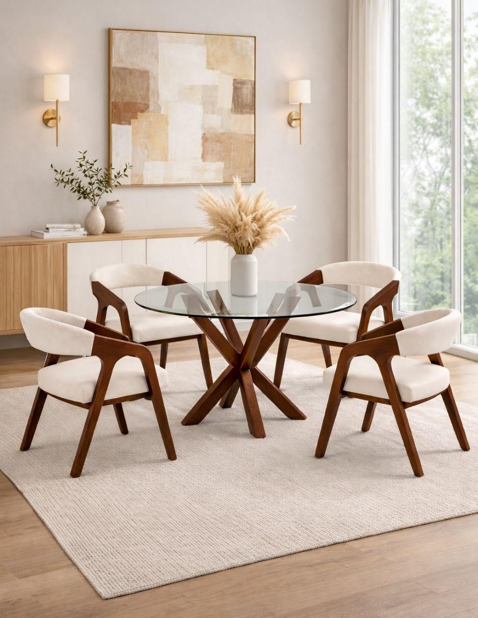Comedor Alba para 4 personas de cristal templado 2