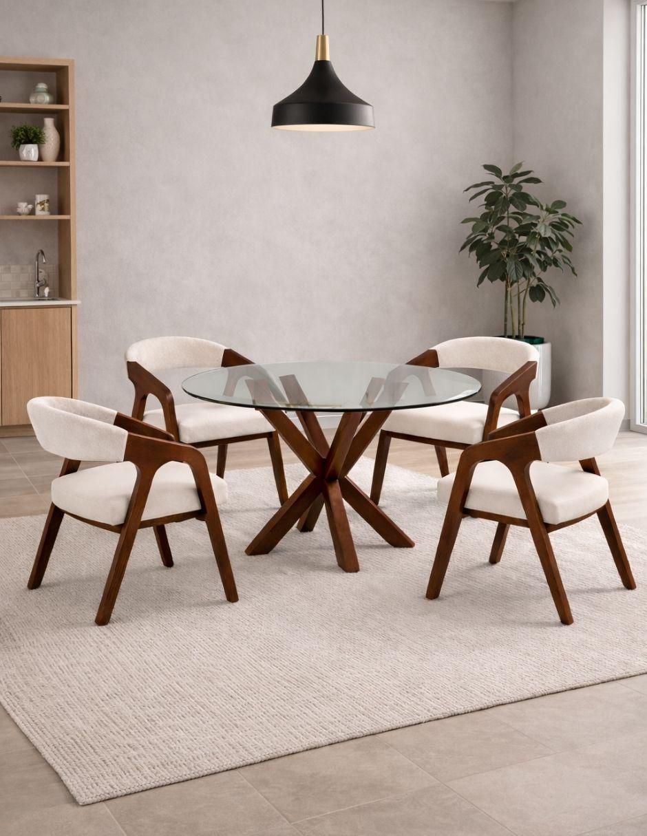Comedor Alba para 4 personas de cristal templado 3