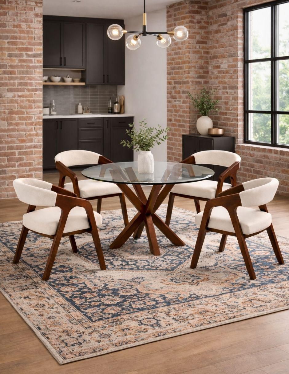 Comedor Alba para 4 personas de cristal templado 4