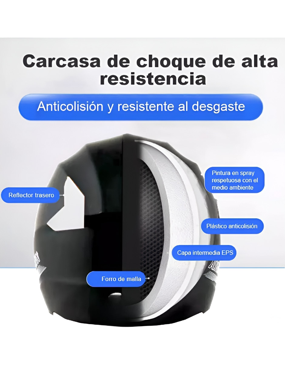 Casco 3/4 para motorsport para hombre