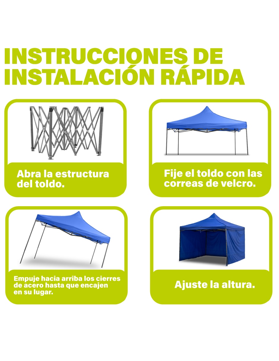 Toldo plegable 3x3 3