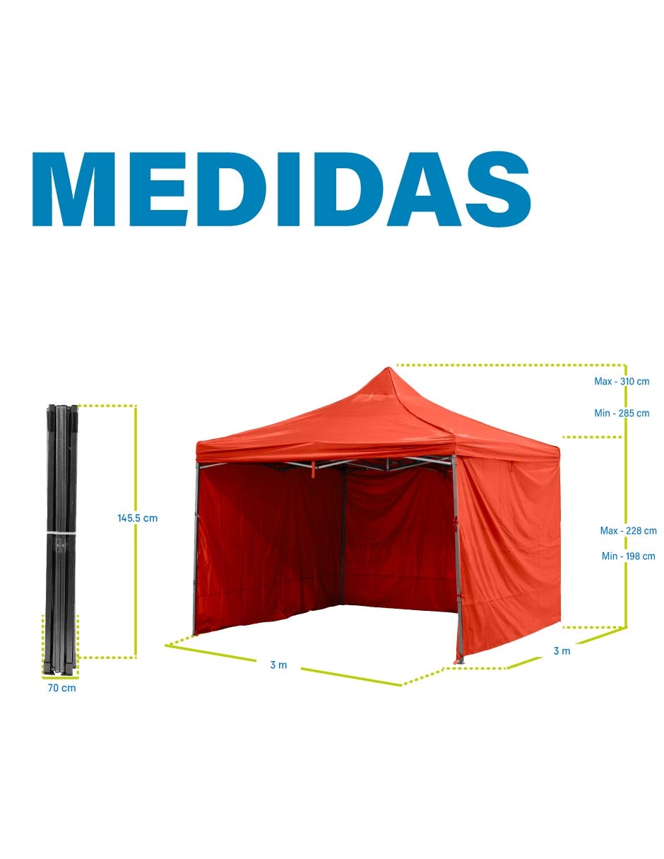 Toldo plegable Onof 3x3