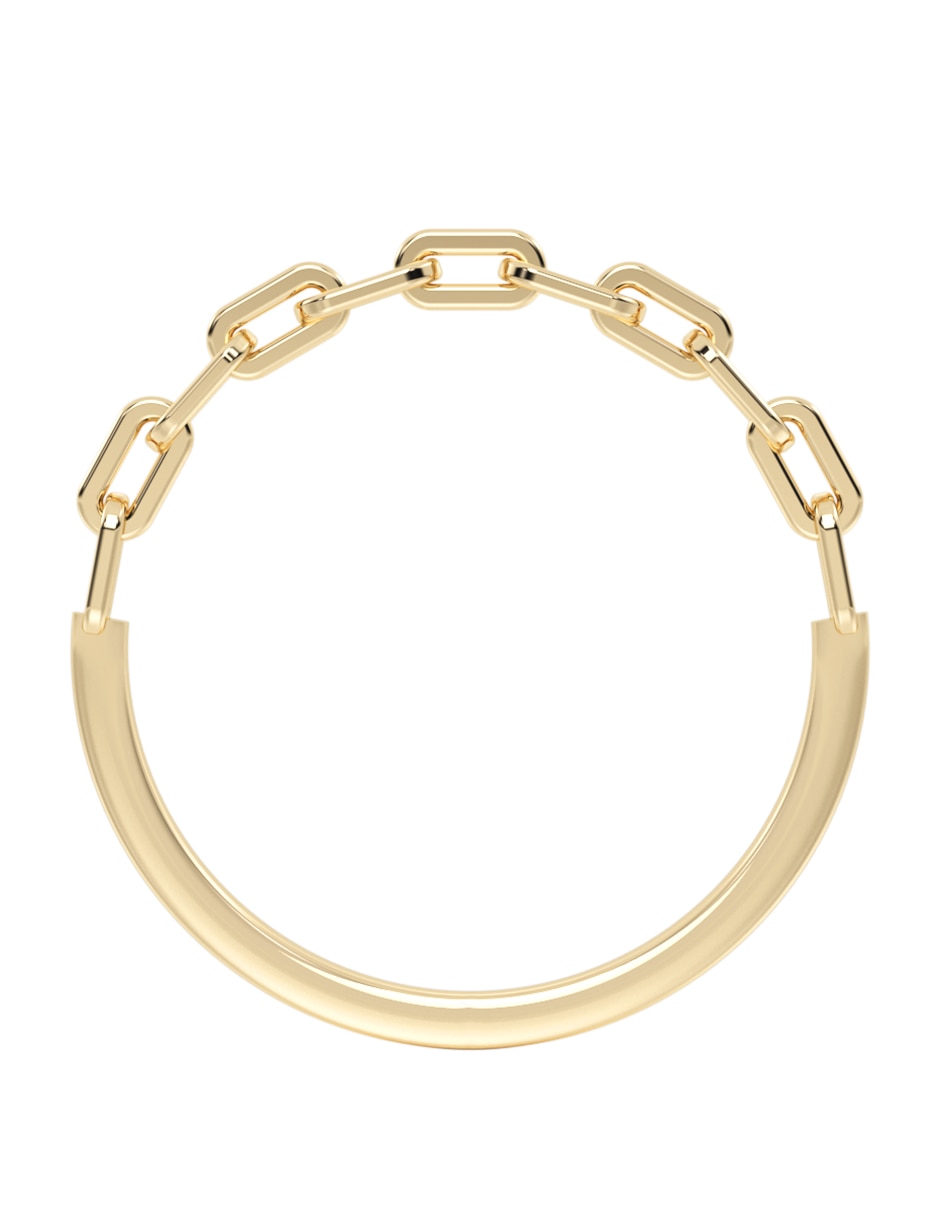 Anillo de cadena Abba Joyas 14 K de Oro brillante