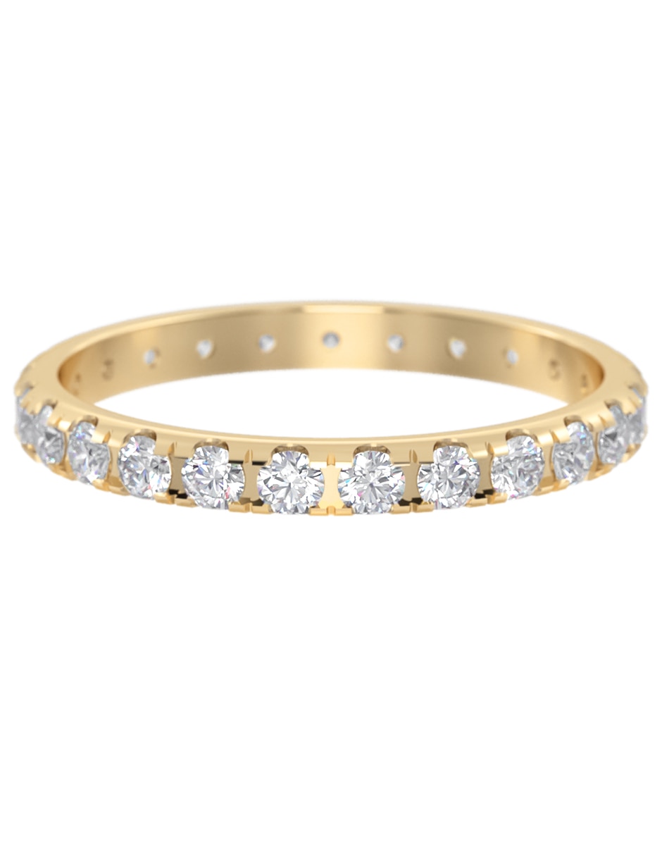 Anillo de 10 K de Oro Zirconia Brillante