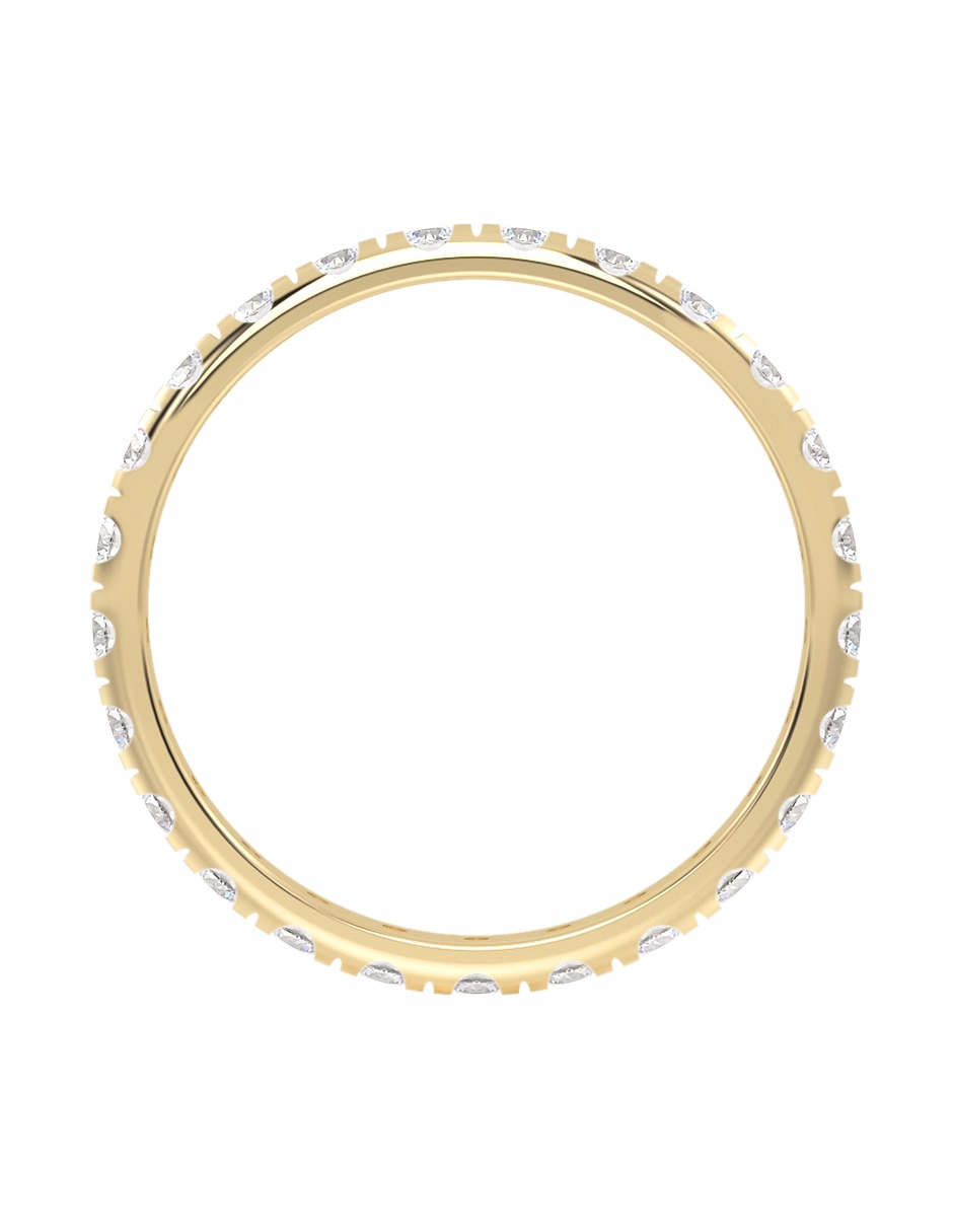 Anillo de Abba Joyas 10 K de Oro Zirconia Brillante