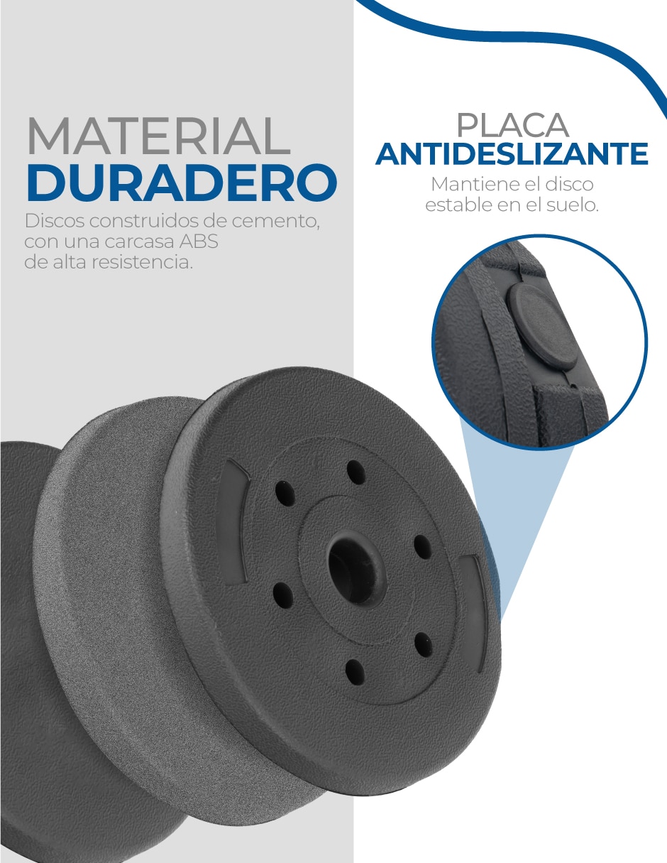 Kit mancuernas de peso variable Altera 30 kg 24 piezas