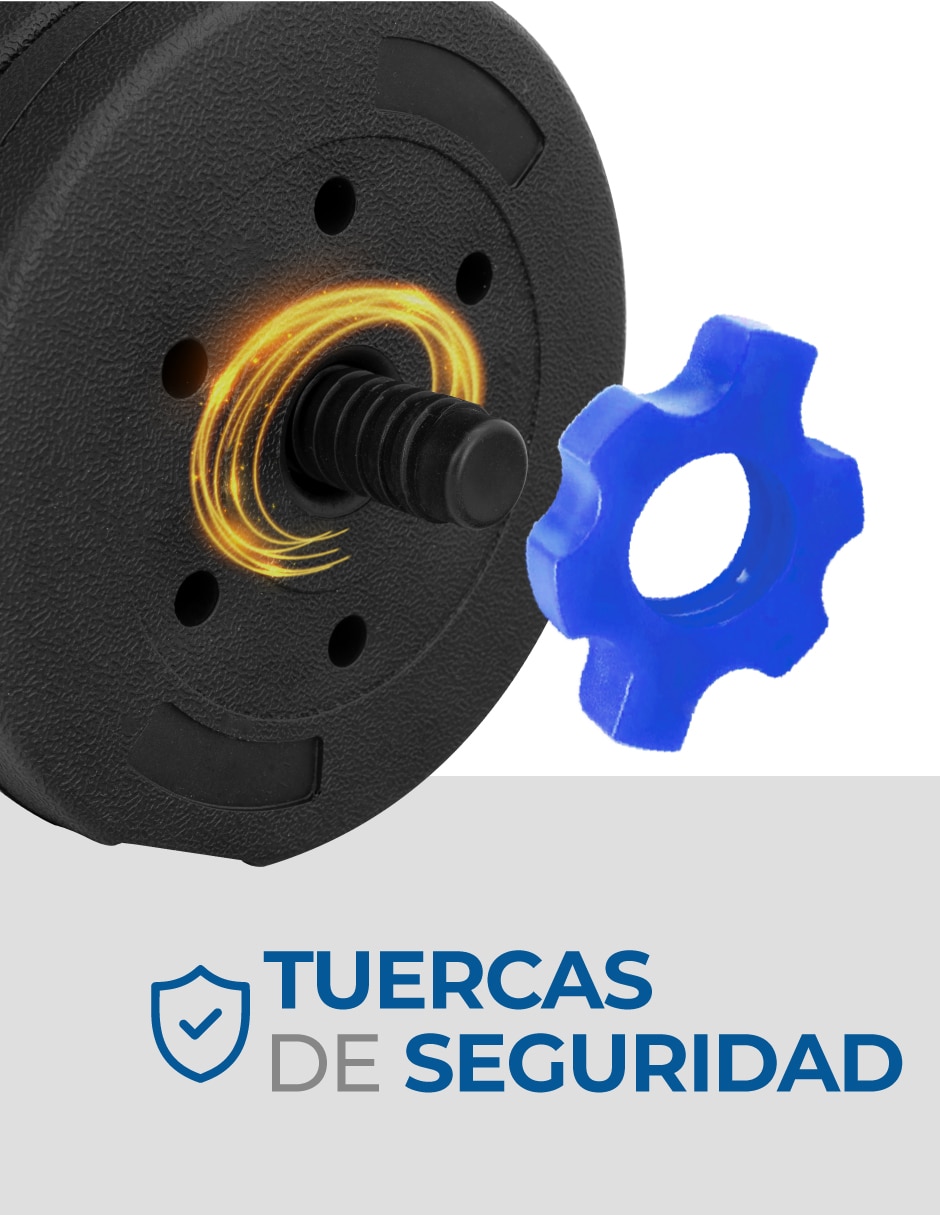 Kit mancuernas de peso variable Altera 30 kg 24 piezas