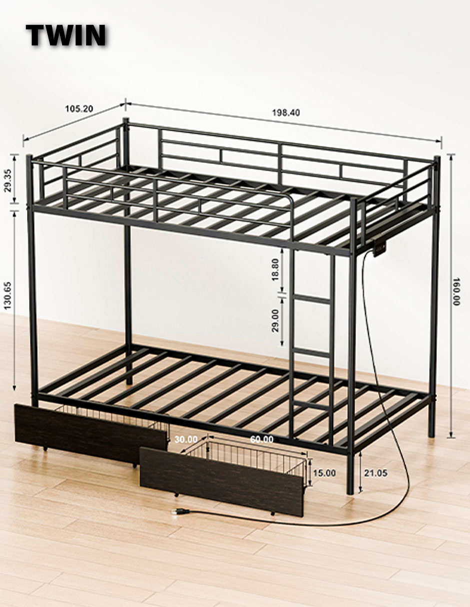 Base para cama armable Fabato de Metal