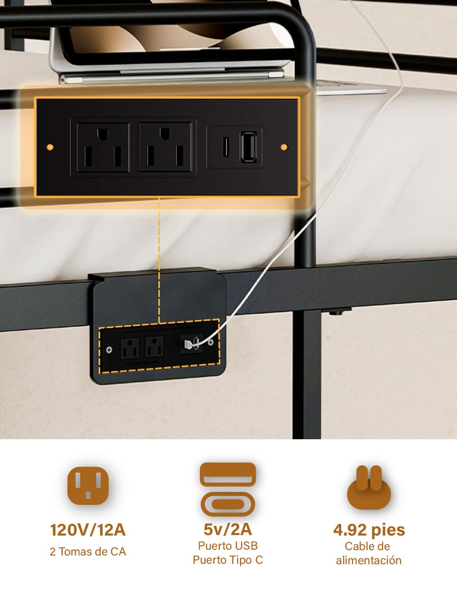 Base para cama armable de Metal 6