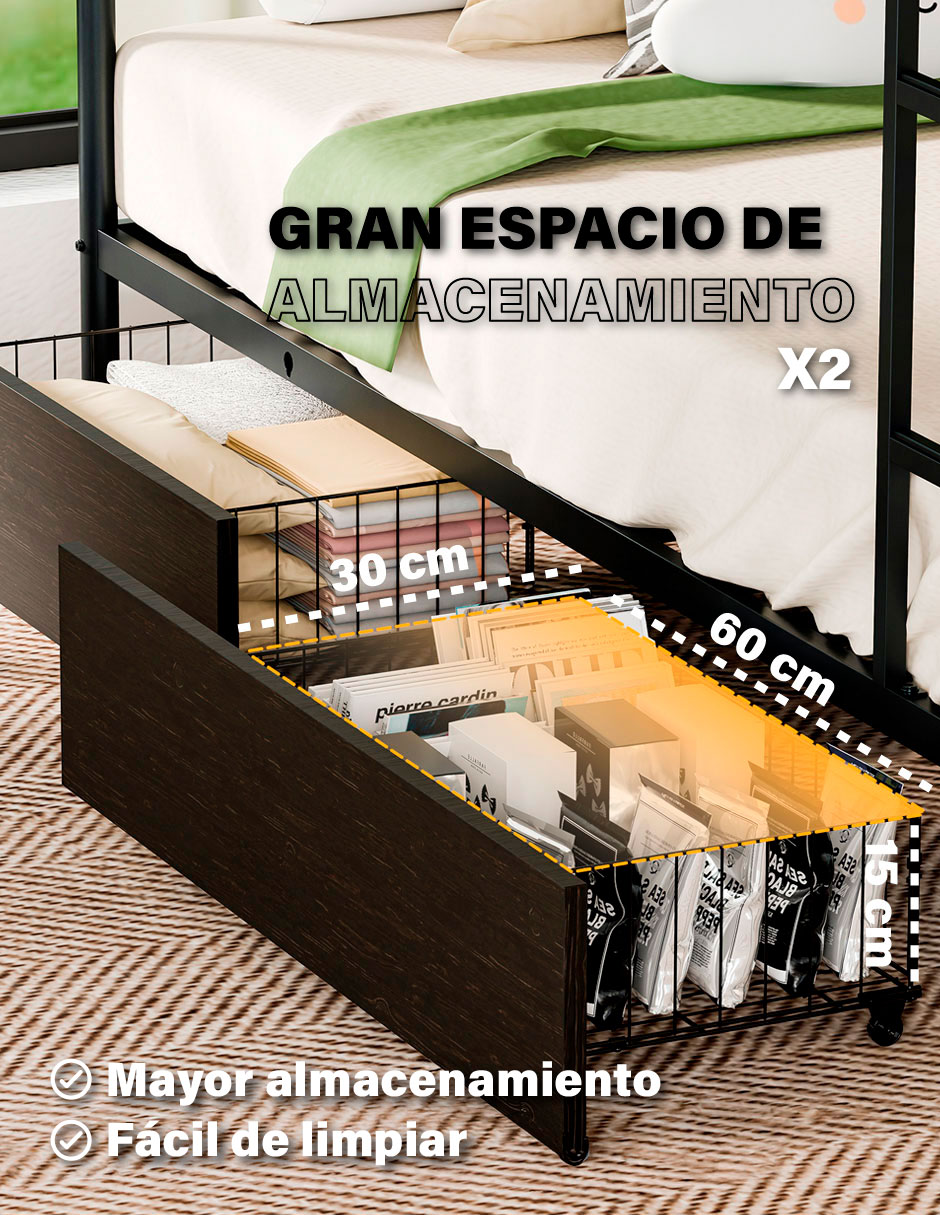 Base para cama armable de Metal