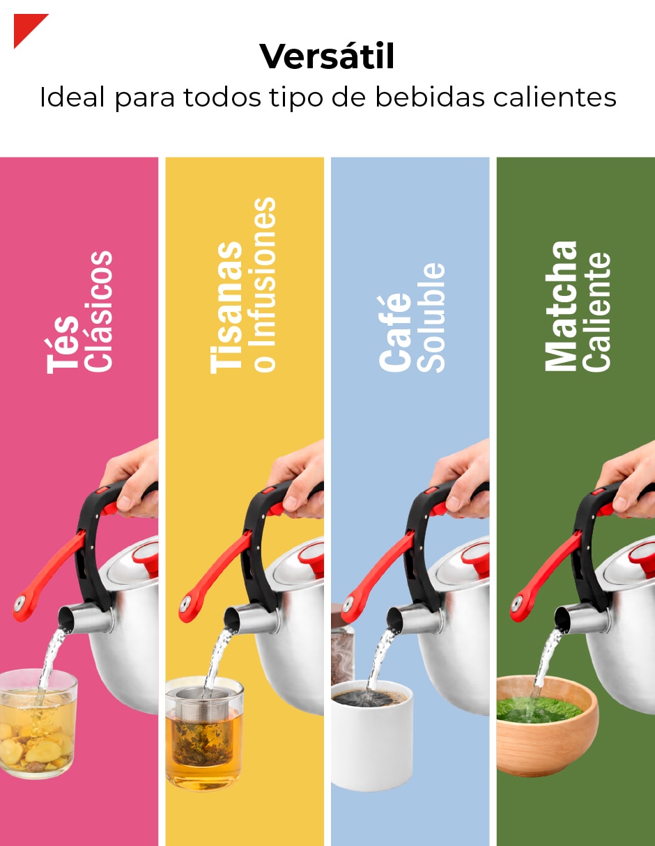 Tetera silbadora Bogner de acero inoxidable