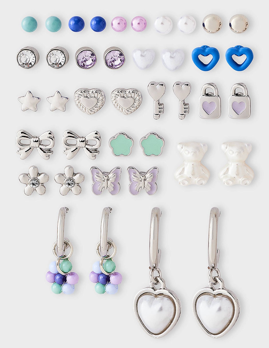 Set de aretes cat & jack con acabado brillante 1