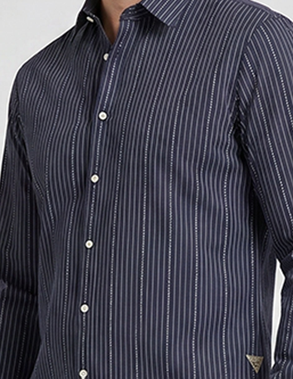 Camisa casual manga larga para hombre