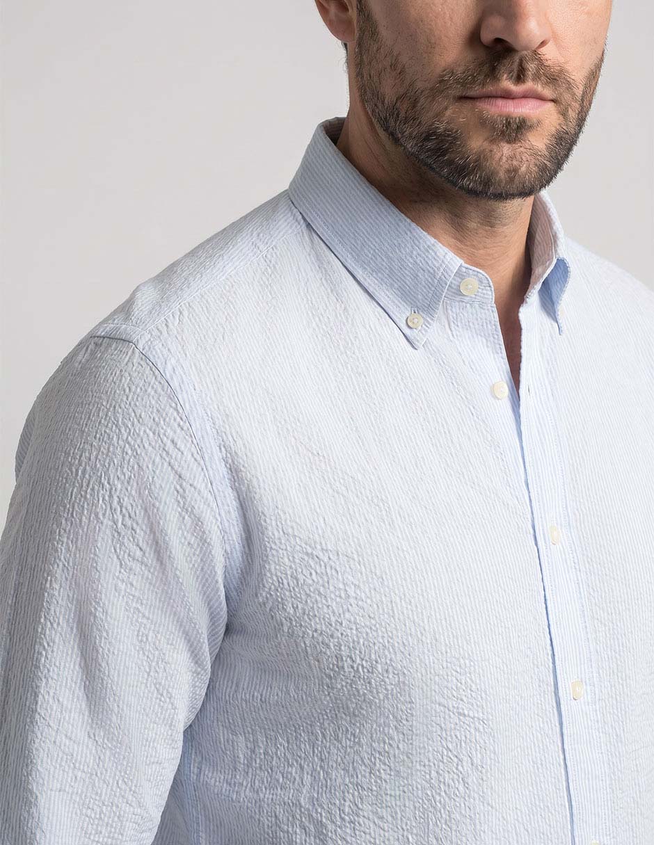 Camisa casual manga larga para hombre