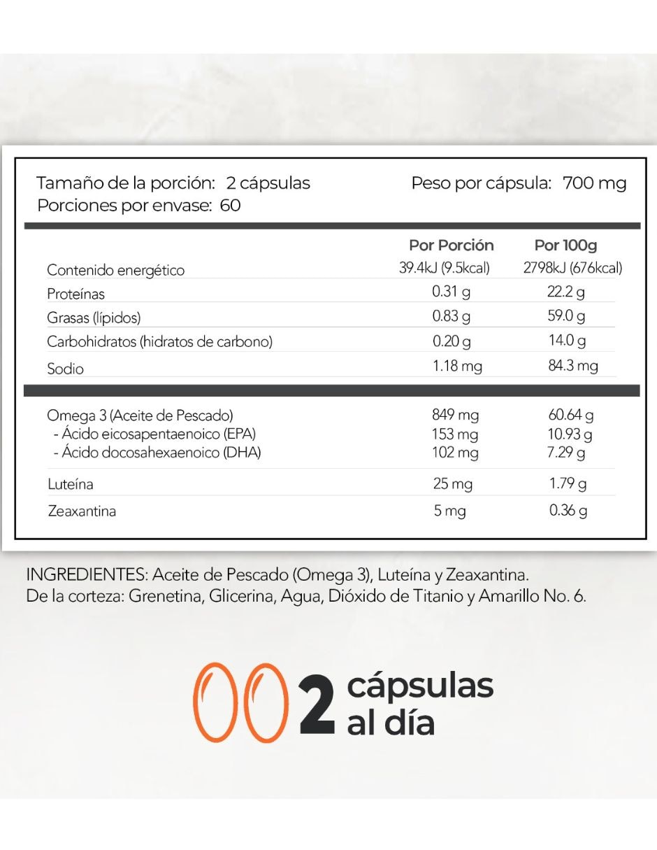 B-Focus Luteína Zeaxantina Omega 3 Maklen de 120 cápsulas
