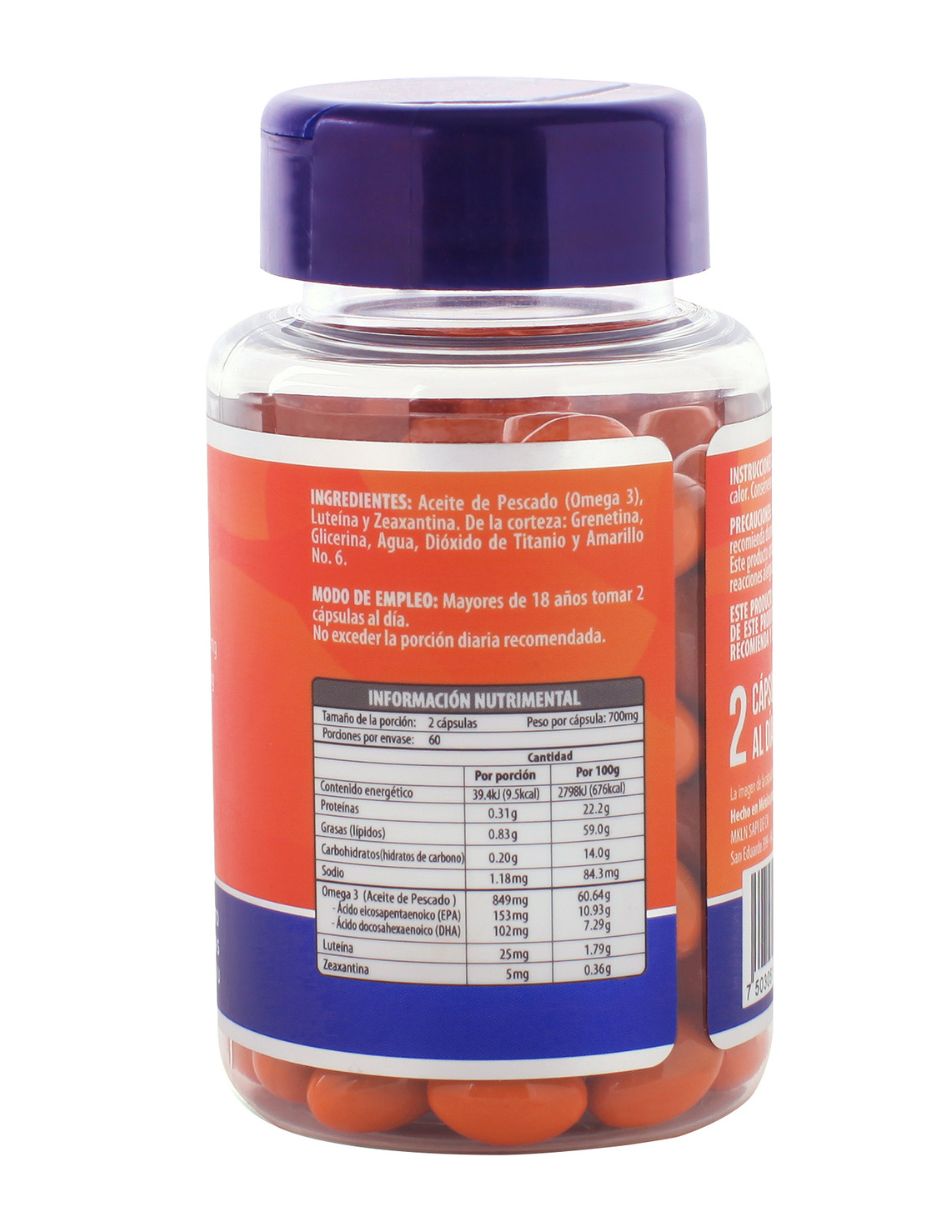 B-Focus Luteína Zeaxantina Omega 3 Maklen de 120 cápsulas