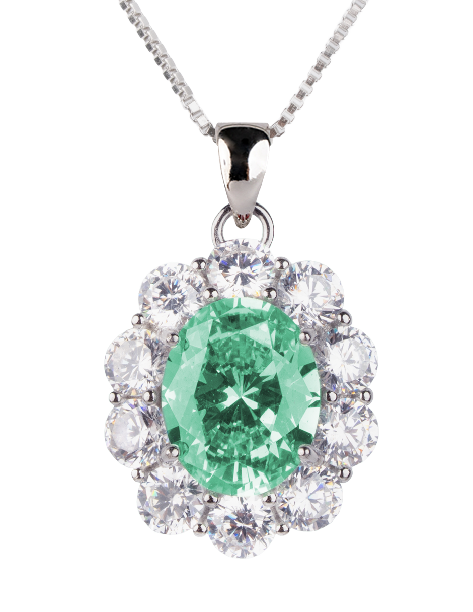 Collar con dije ovalado Amia de Plata P 925