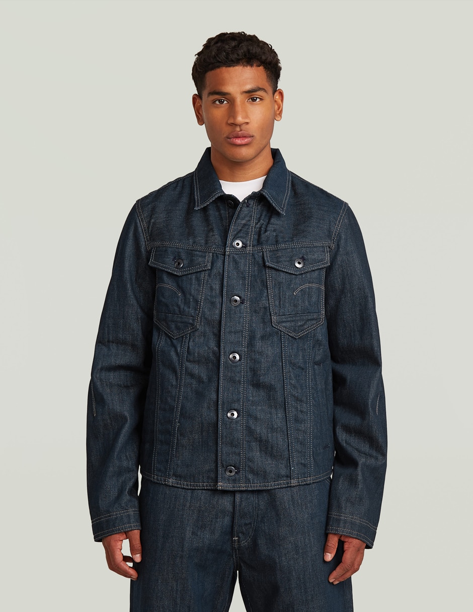 Chamarra denim G-Star con bolsillos para hombre