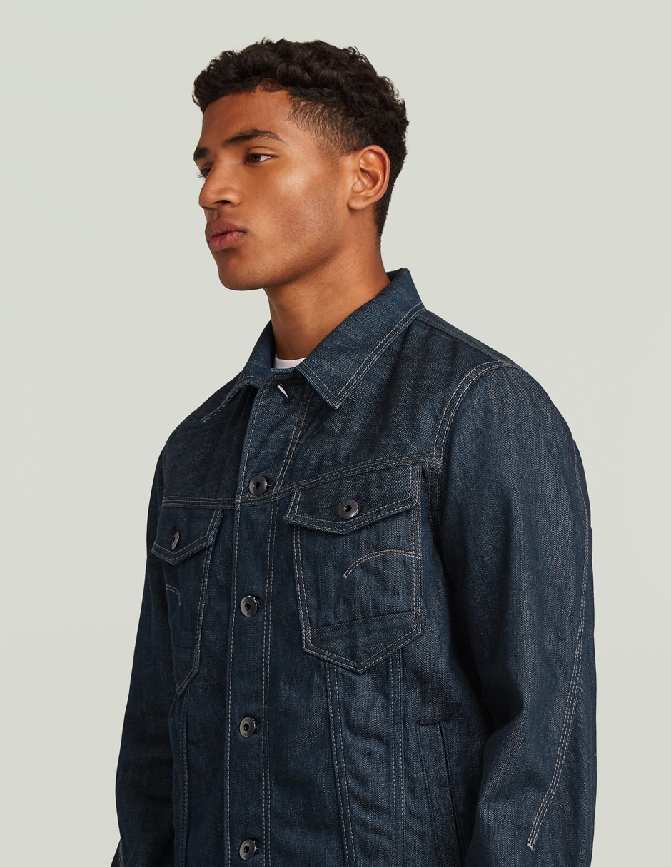 Chamarra denim G-Star con bolsillos para hombre
