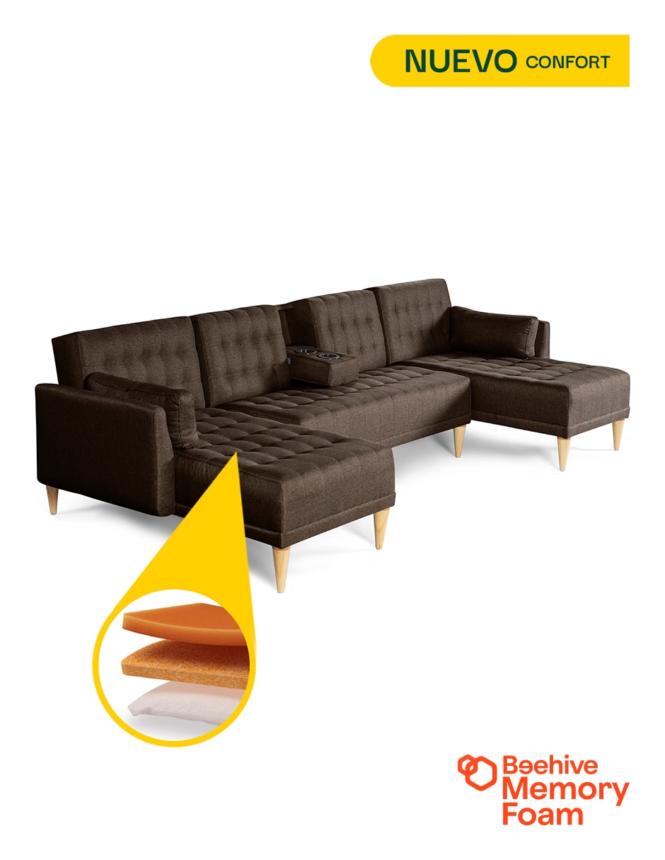 Sala modular Boyd con memory foam de Lino 8