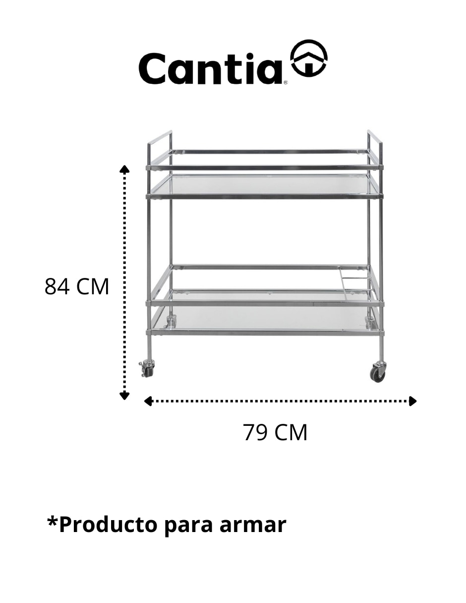 Carro de servicio áreas múltiples Metal 2