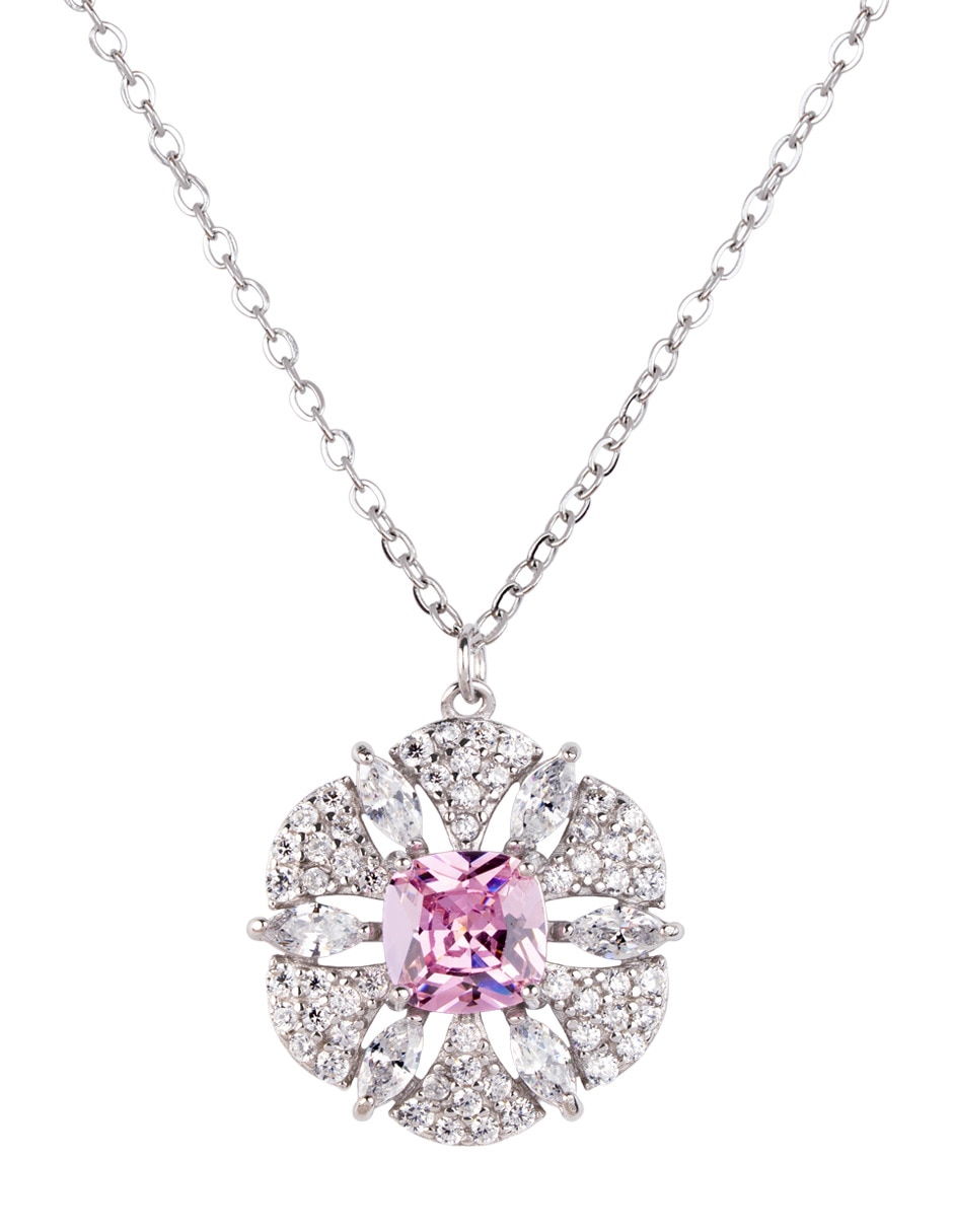 Collar de flor luckyly fiora de plata p 925