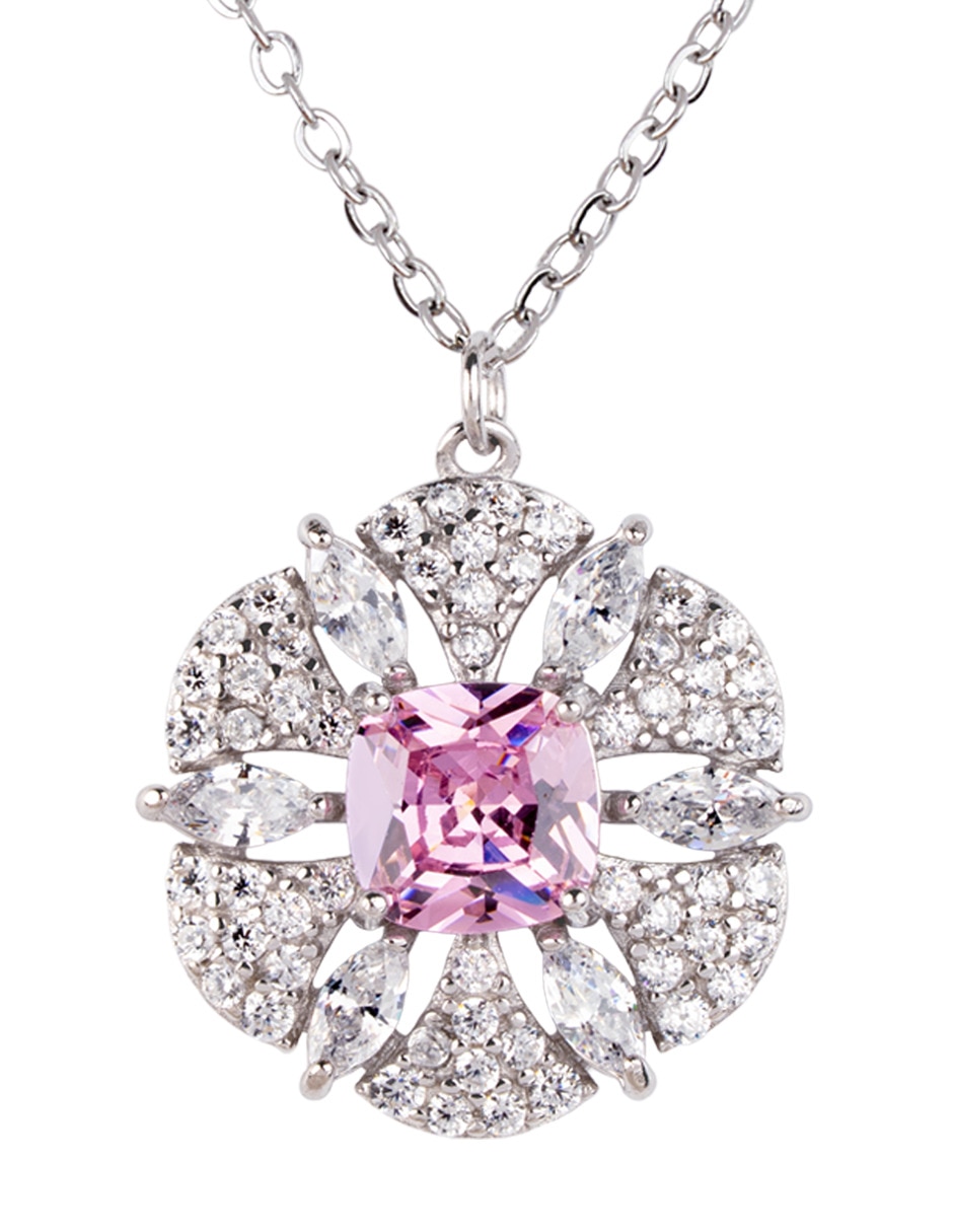 Collar de flor fiora de plata p 925