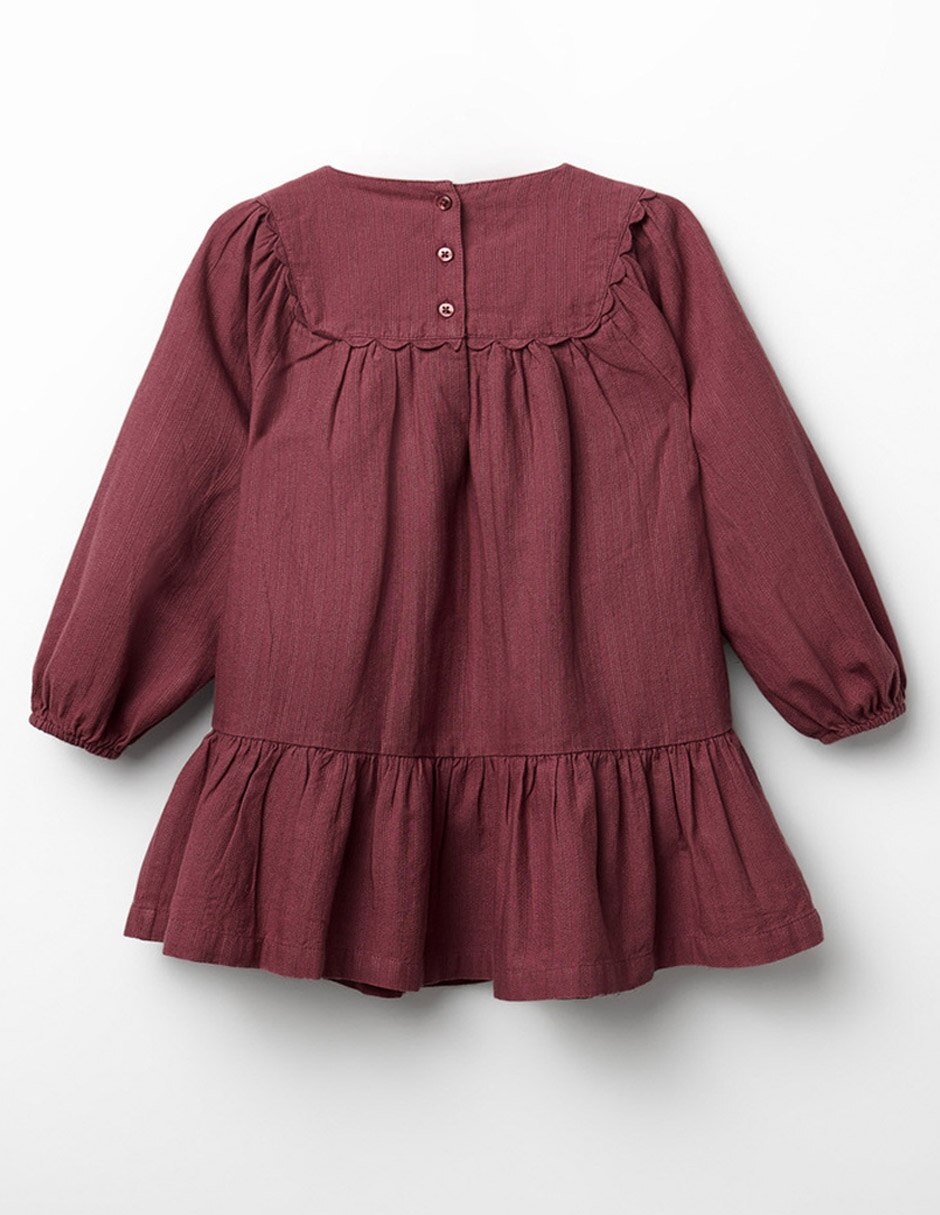 Vestido manga globo para niña 3
