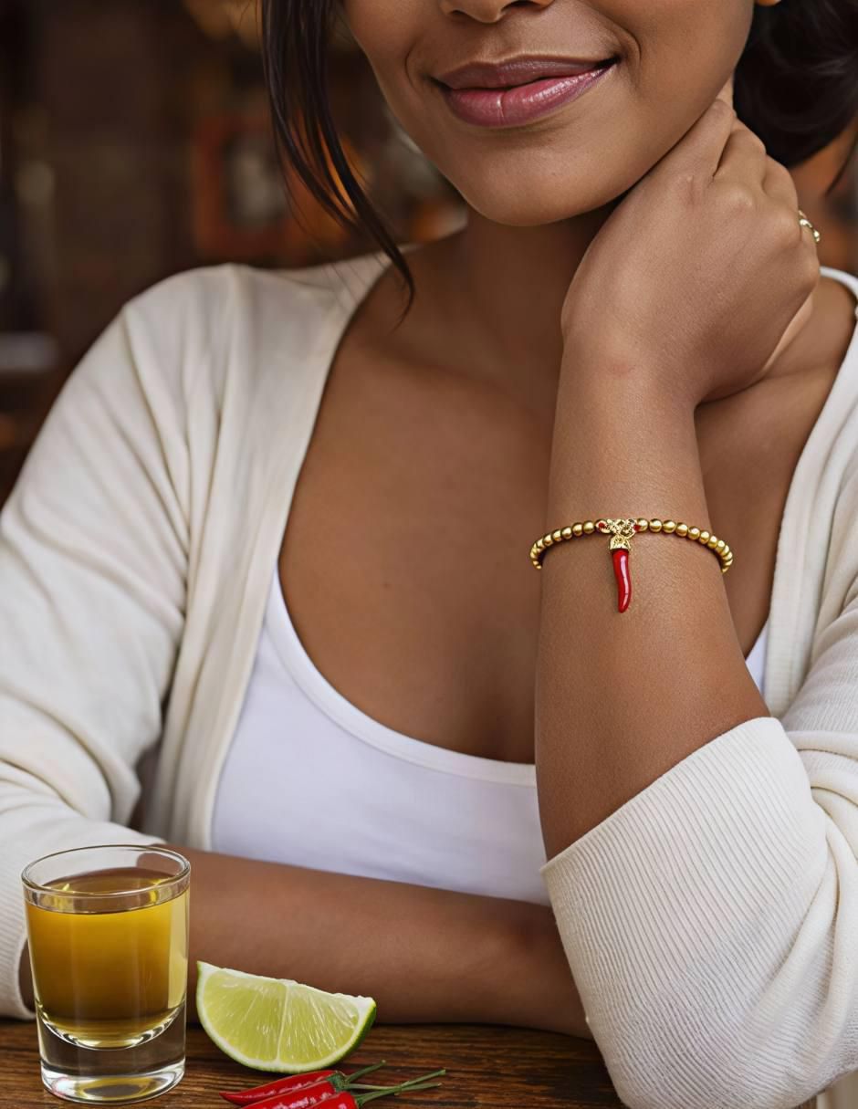 Pulsera Yoiko con acabado baño de oro18 K