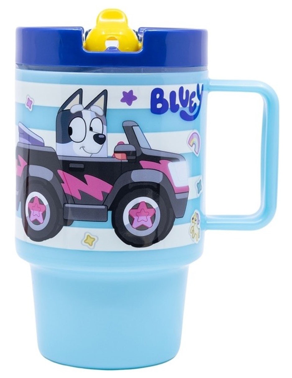 Taza de plástico Bluey con tapa rosca 530 ml 1