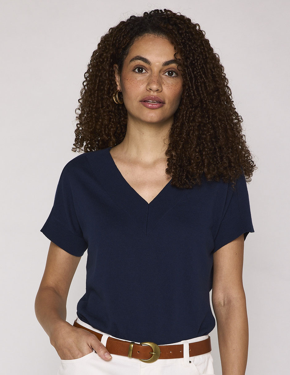 Playera cuello v para mujer