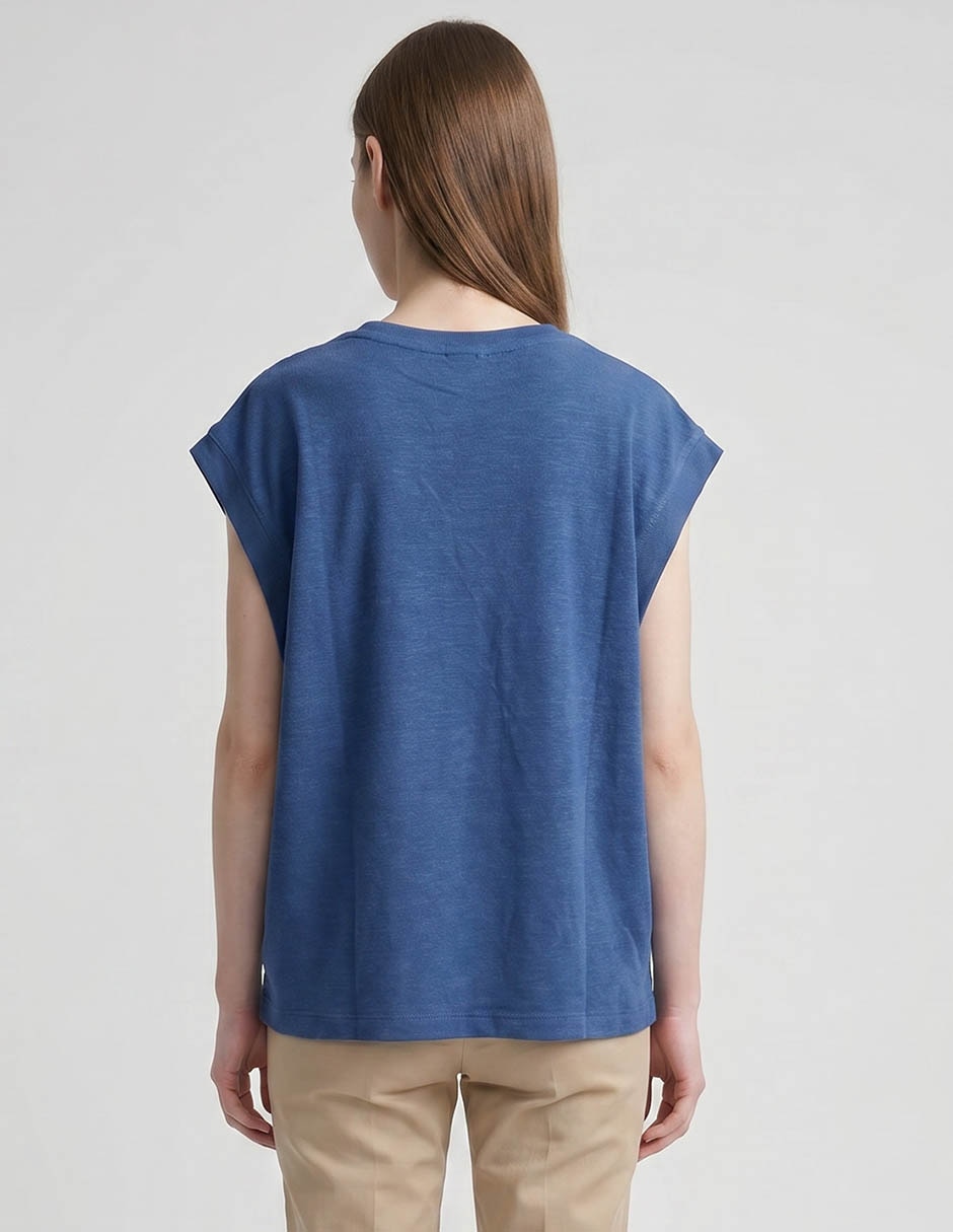 Playera manga corta Maison 123 cuello v para mujer
