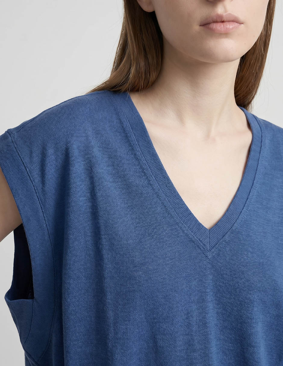 Playera manga corta Maison 123 cuello v para mujer