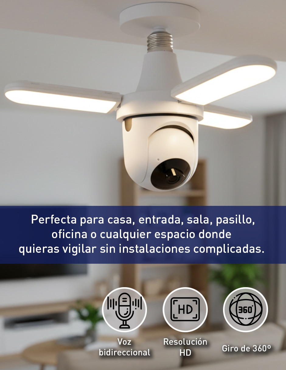 Cámara de seguridad modelo CBHH-1241 inalámbrica HD 150° a 60° con capacidad de grabar para interior 3