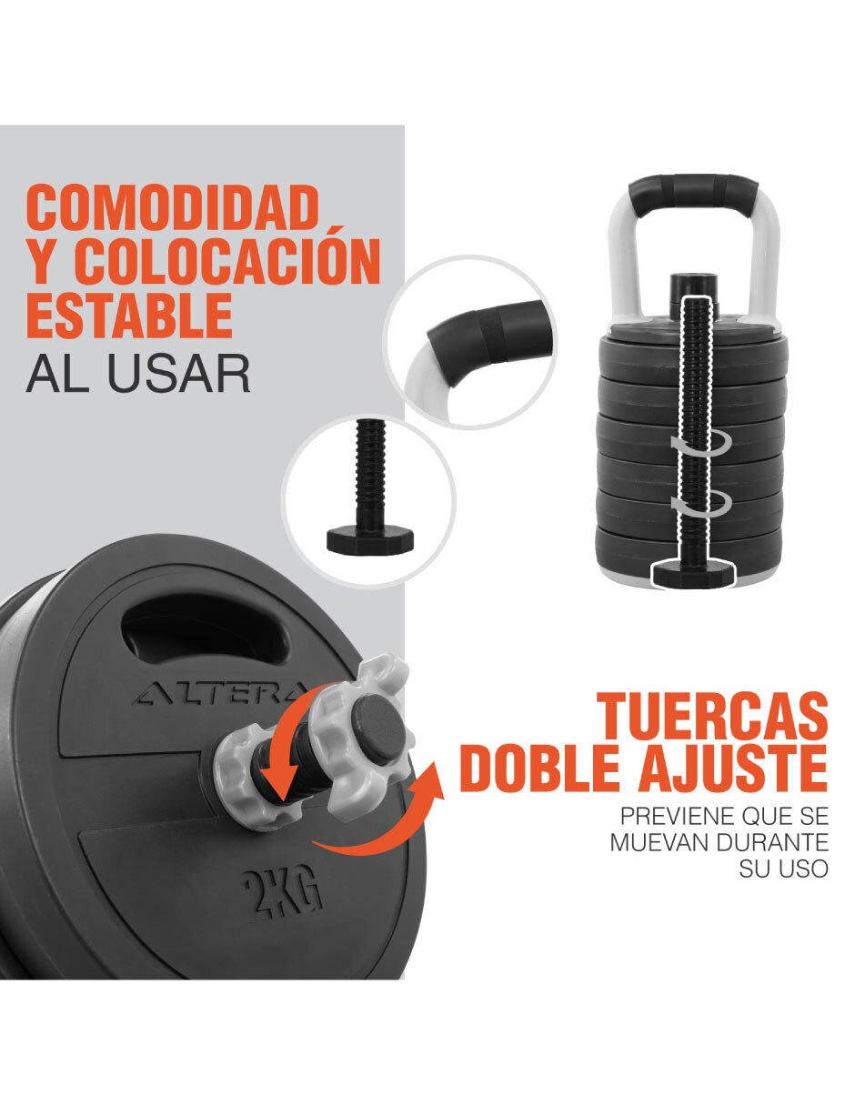 Kit mancuernas de peso variable Altera Diferentes pesos
