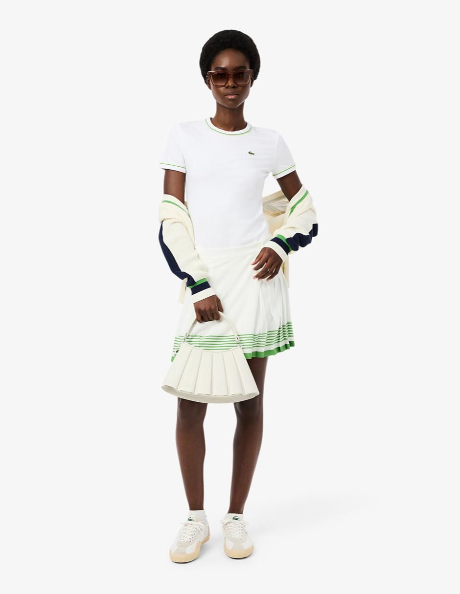 Playera manga corta Lacoste cuello redondo para mujer