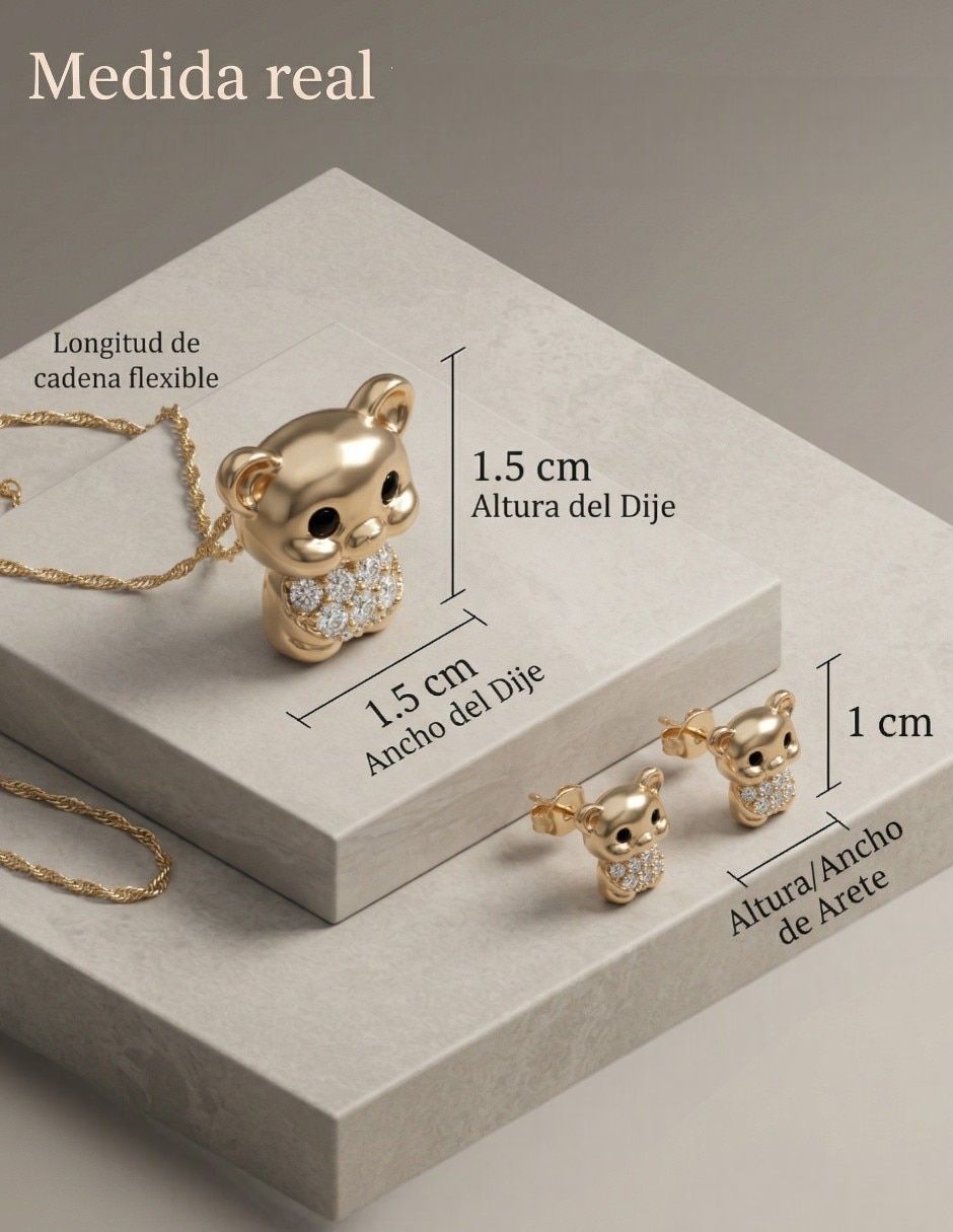 Aretes y collar de puerco Cm-Top Joyería Elegante Para Mujer de oro laminado 14 k zirconia cúbica