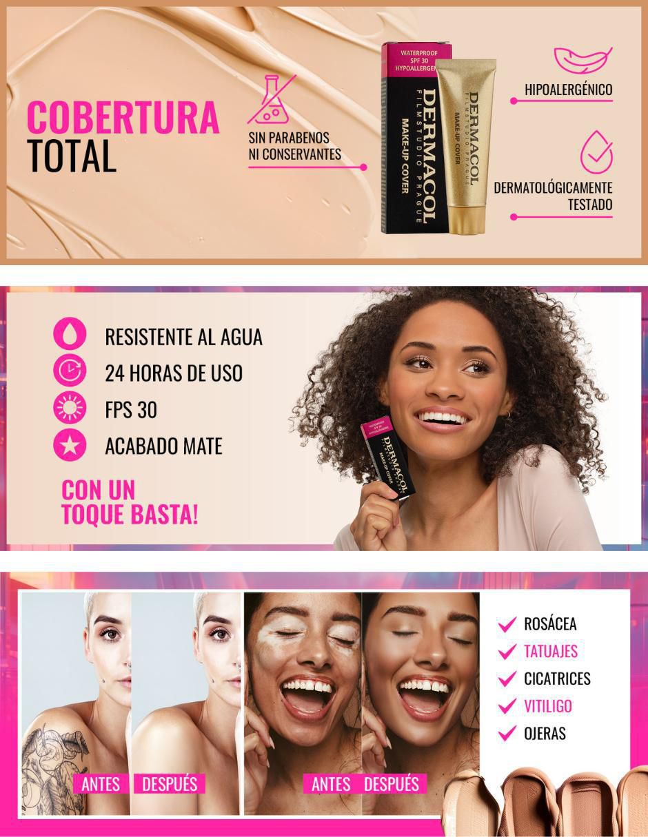 Base de maquillaje pasta Make-up Cover Satinado 2