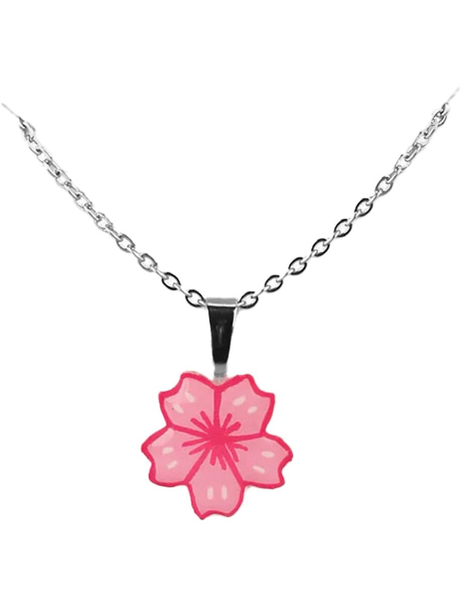 Collar con dije de flor