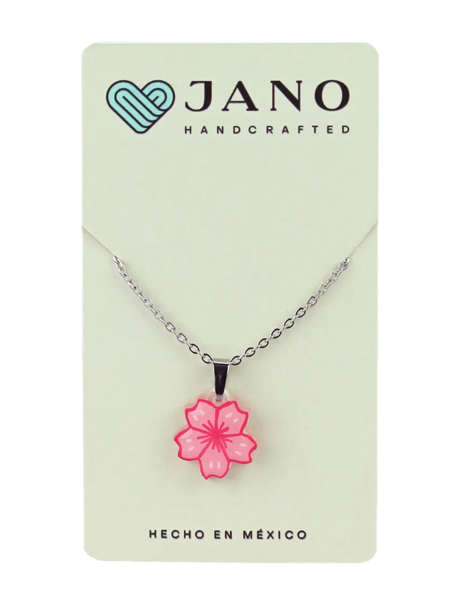 Collar con dije de flor Jano