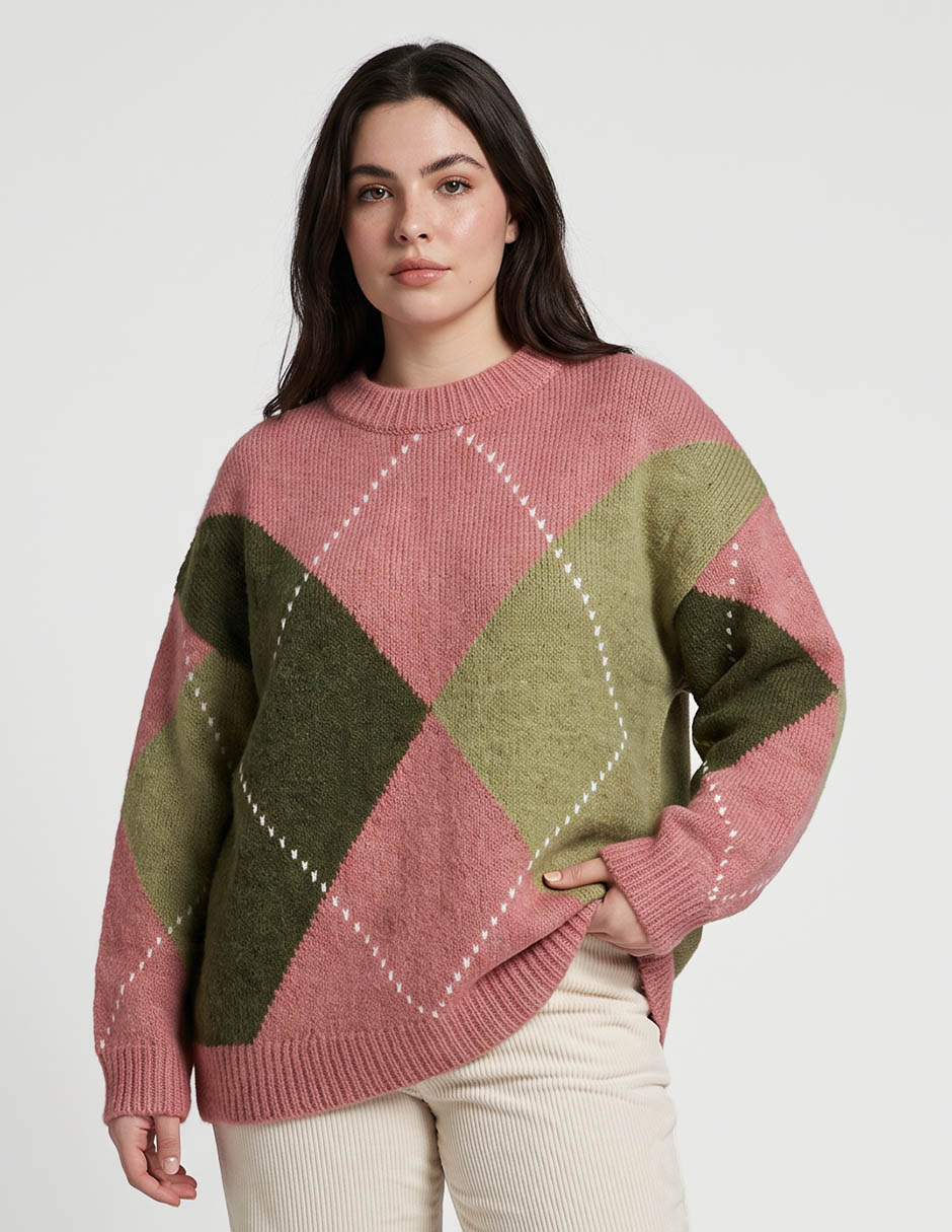Suéter cuello redondo para mujer