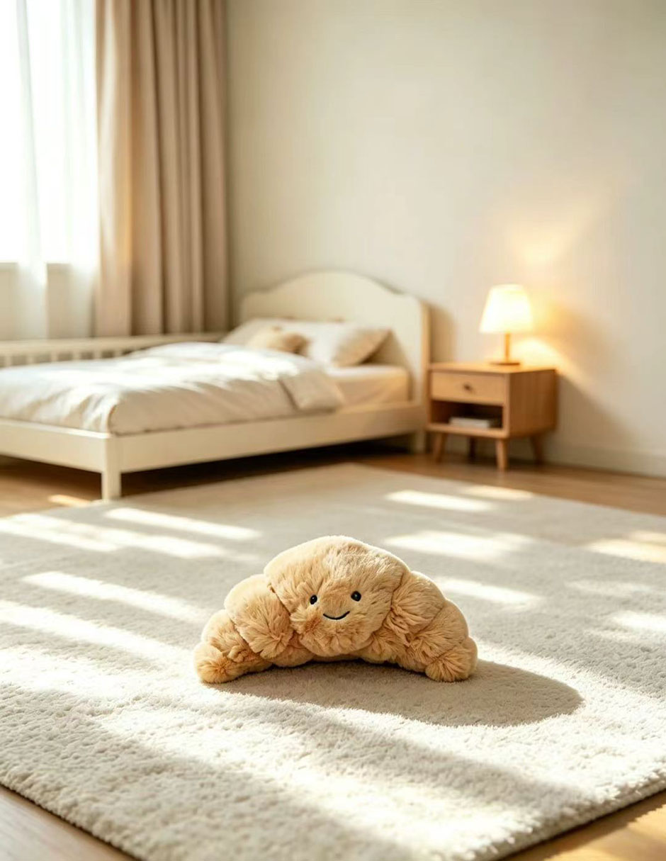 Peluche de croissant de 12 cm