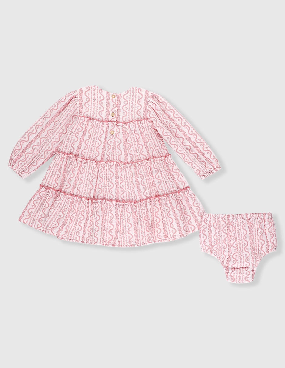 Vestido manga larga para niña 3