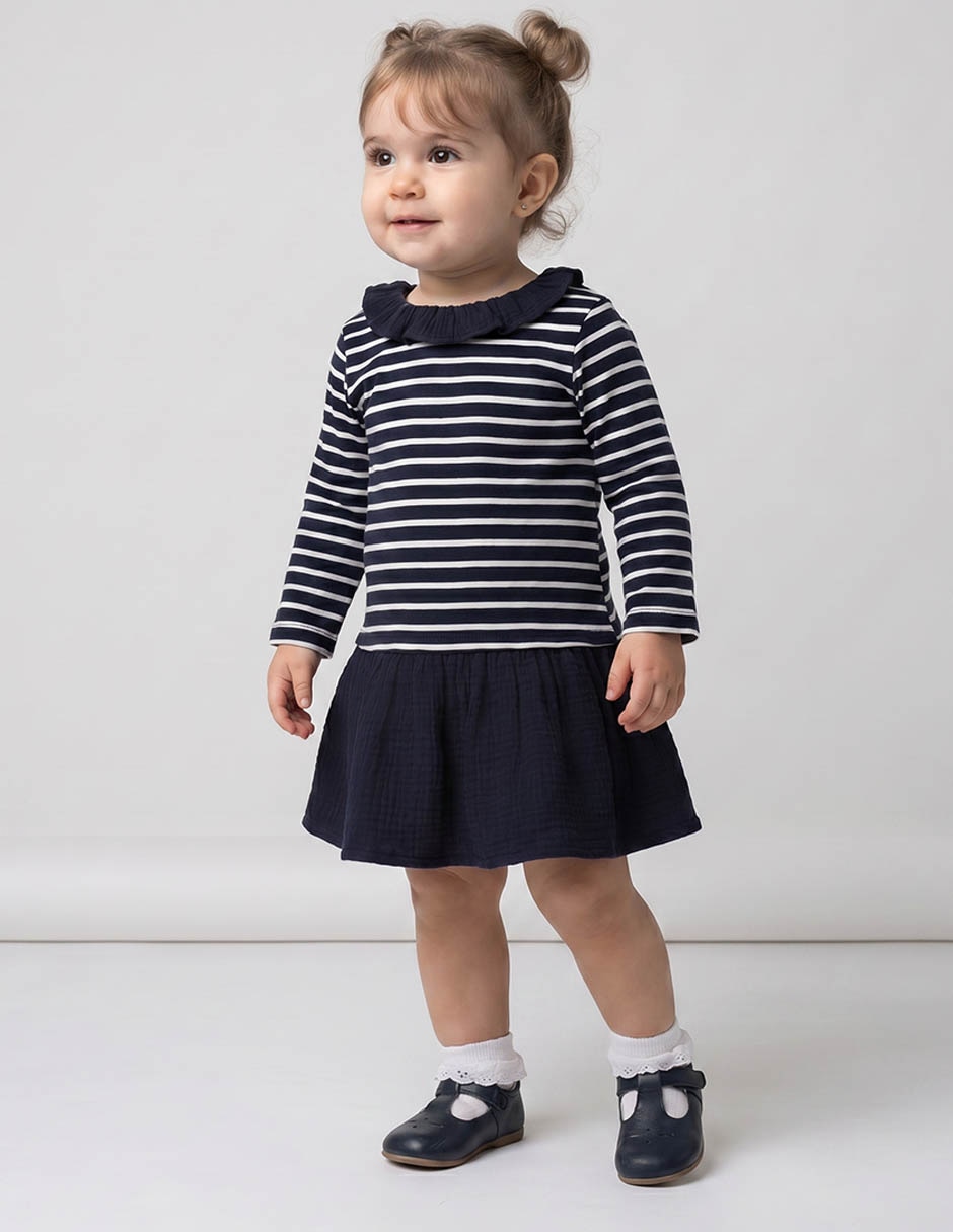 Vestido manga larga para niña Vestido manga larga para niña