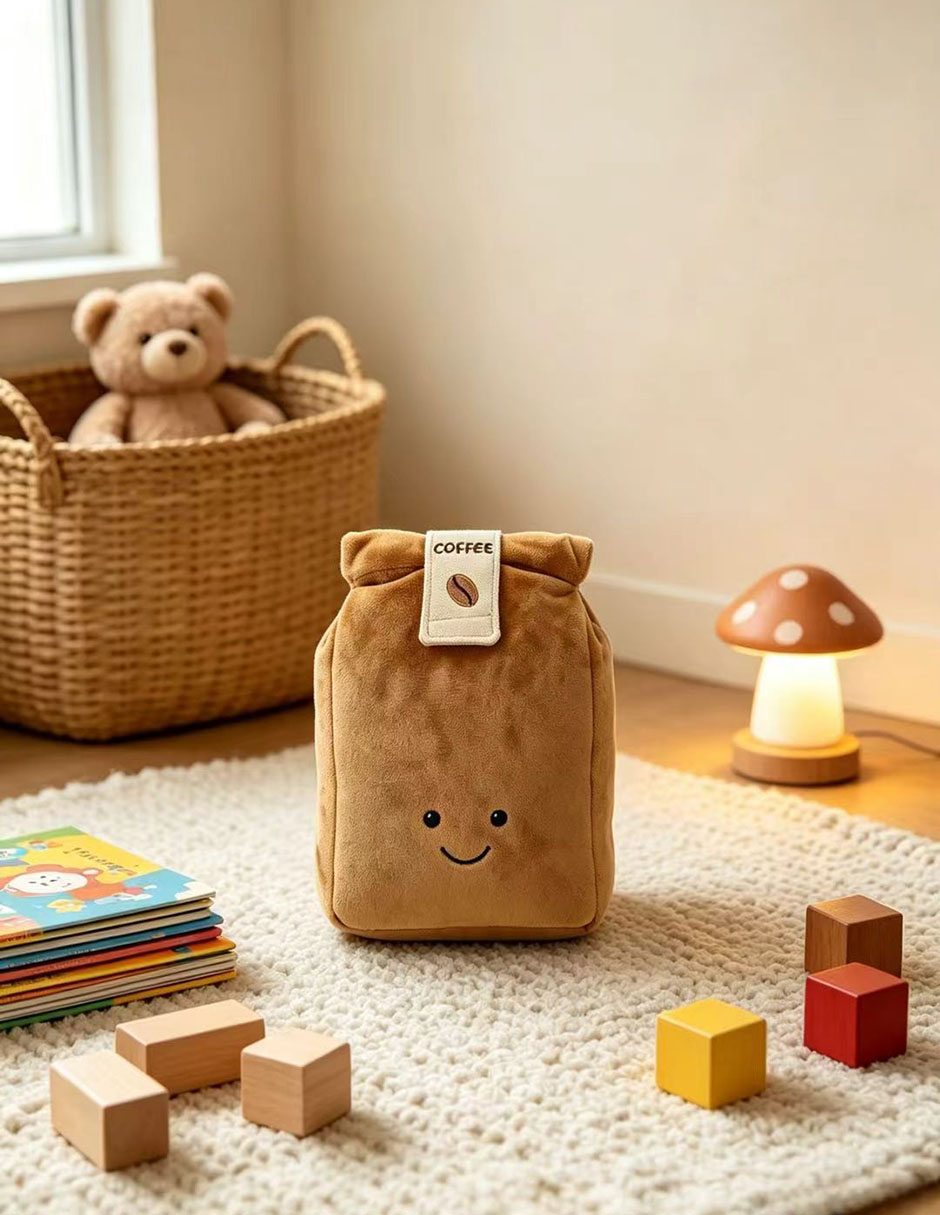 Peluche de bolsa de café Toy Town de 48 cm 2