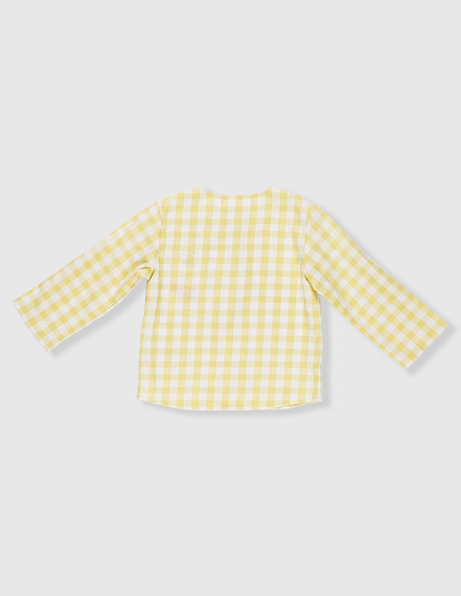 Camisa de algodón manga larga para niña 3