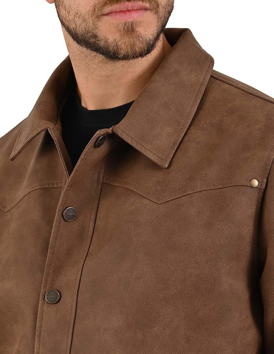 "chamarra" casual wrangler chamarra no "de" poliuretano con bolsillos "para hombre"