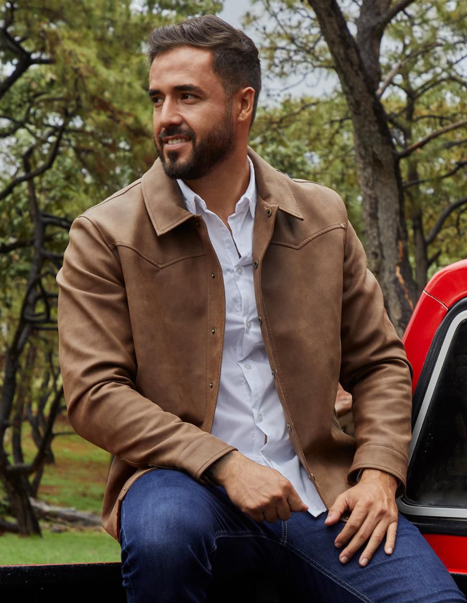 "chamarra" casual wrangler chamarra no "de" poliuretano con bolsillos "para hombre"