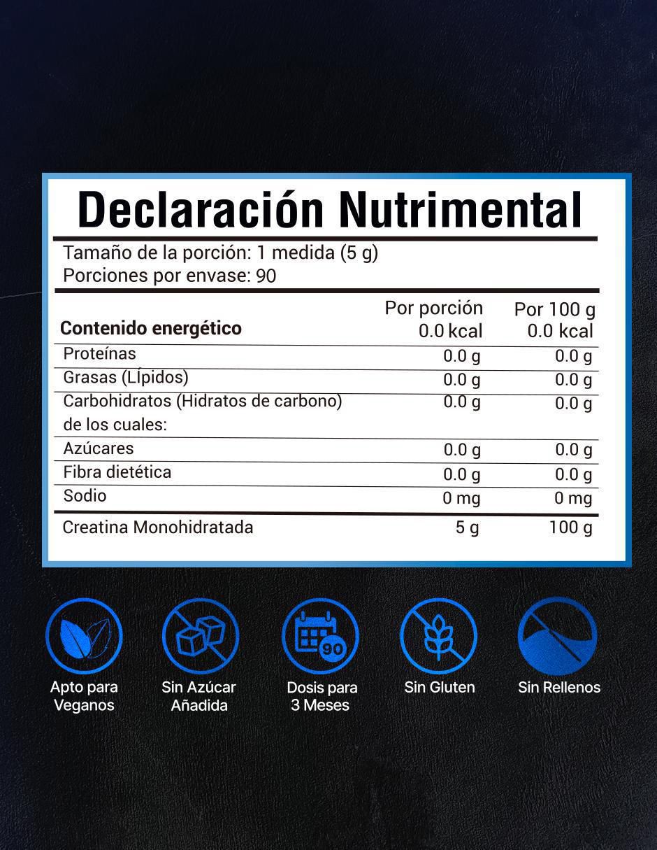 Creatina monohidratada de 450 g